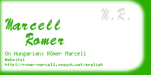 marcell romer business card